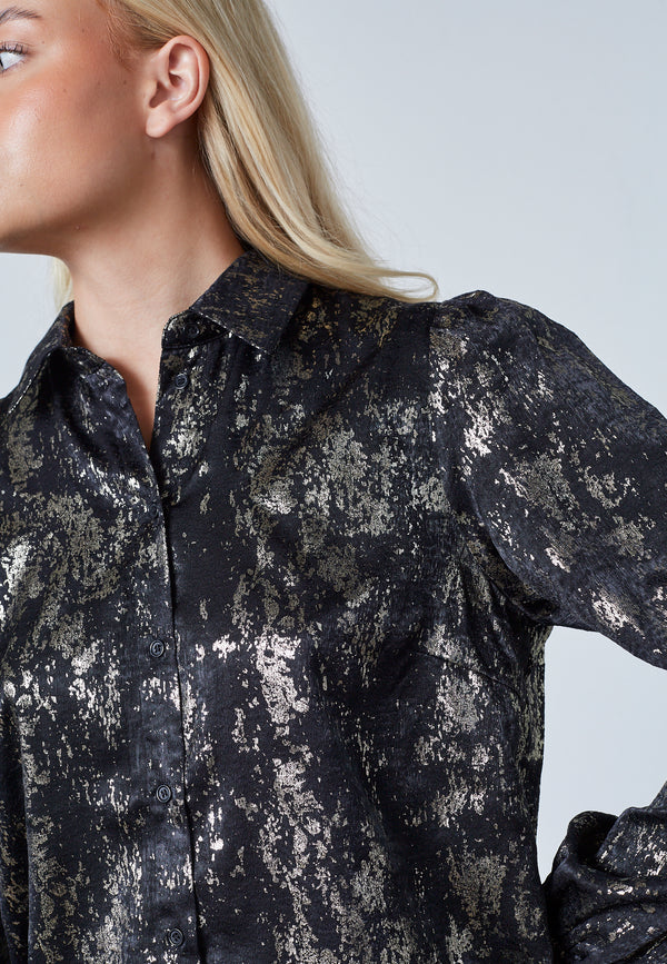 Ebbey Shirt - Black/Gold