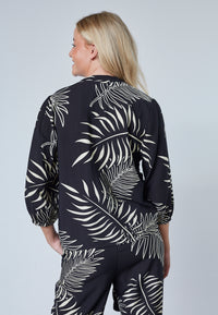 Viaba Shirt - Black Leaf