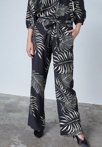 Ella Pant - Black Leaf