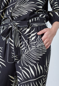 Ella Pant - Black Leaf