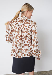 Virsa Shirt - Cognac Flower
