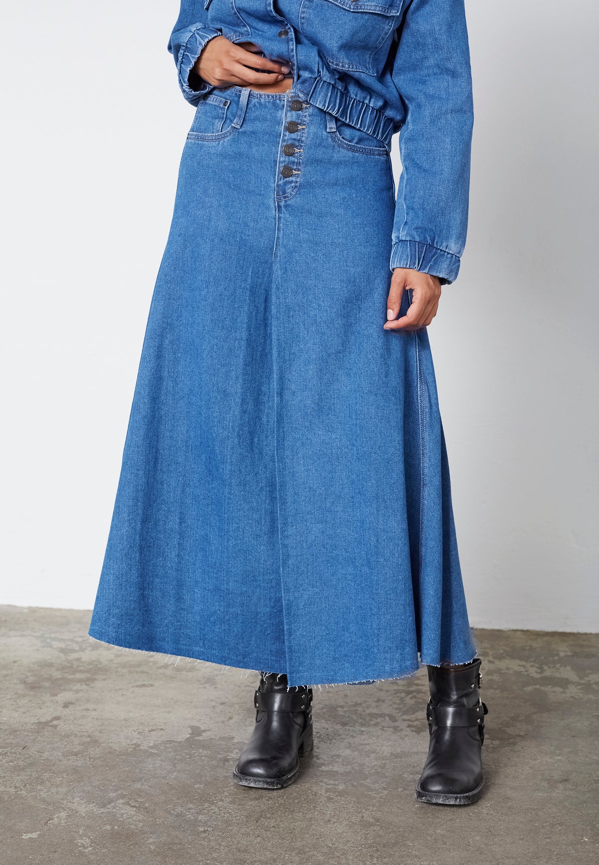 Osla Skirt - Mid Blue