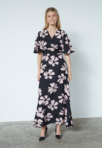Gisela Dress - Black/Dusty Rose