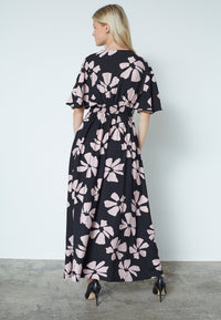 Gisela Dress - Black/Dusty Rose