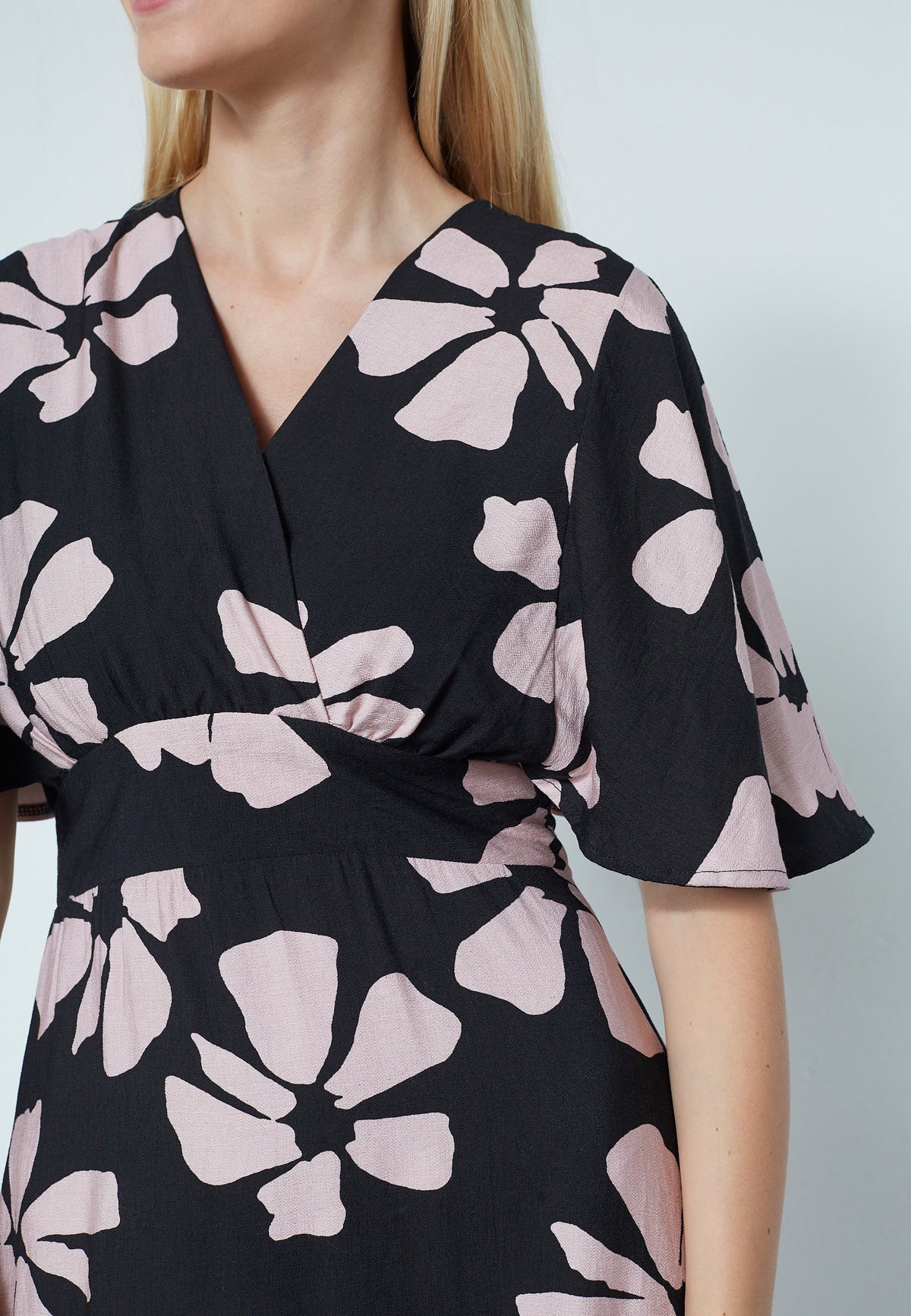 Gisela Dress - Black/Dusty Rose