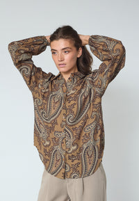 Ebbey Shirt - Brown Paisley