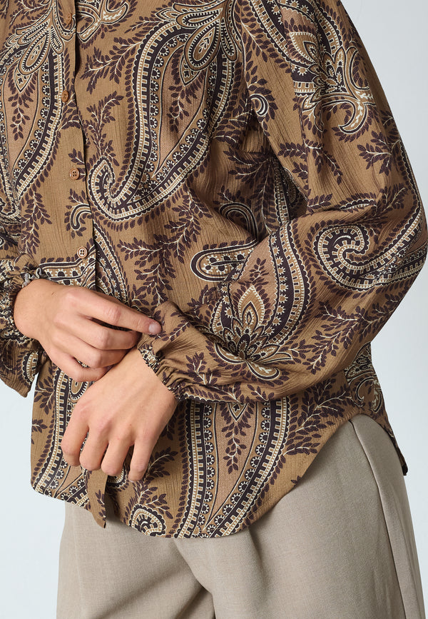 Ebbey Shirt - Brown Paisley