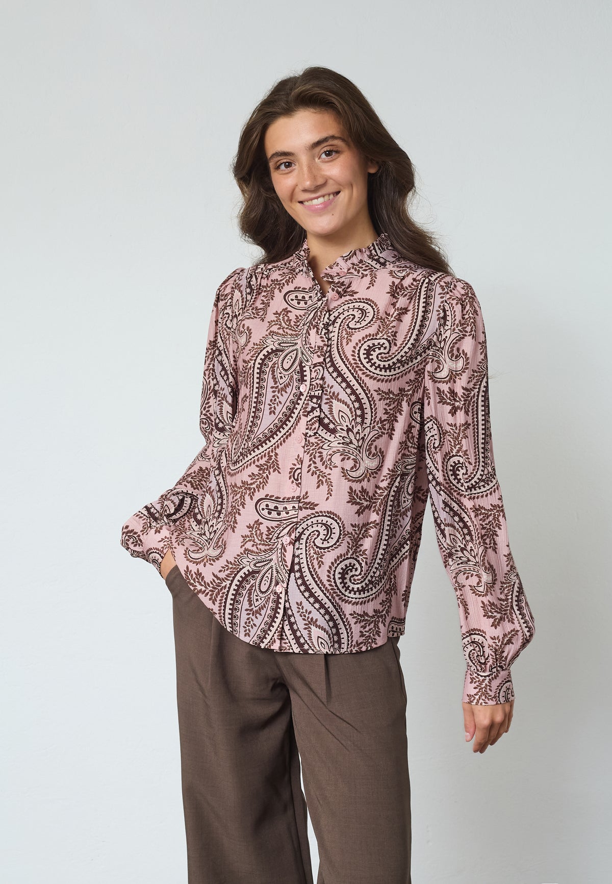 Virsa Blouse - Mauve Paisley