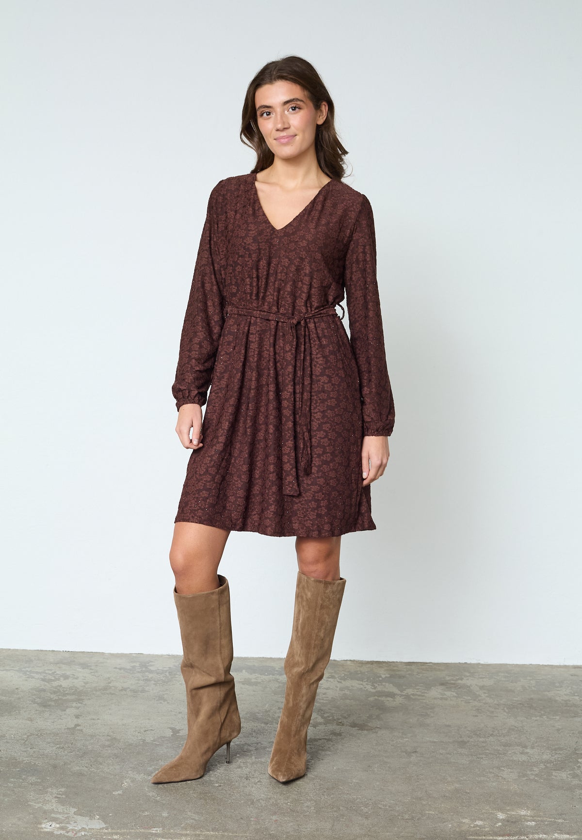 Gelta Dress - Brown Stone