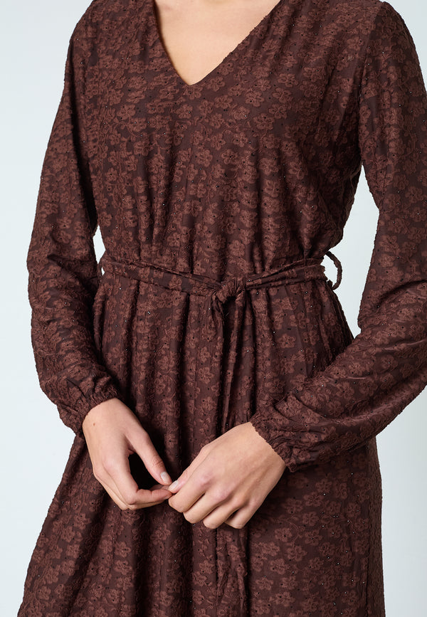 Gelta Dress - Brown Stone