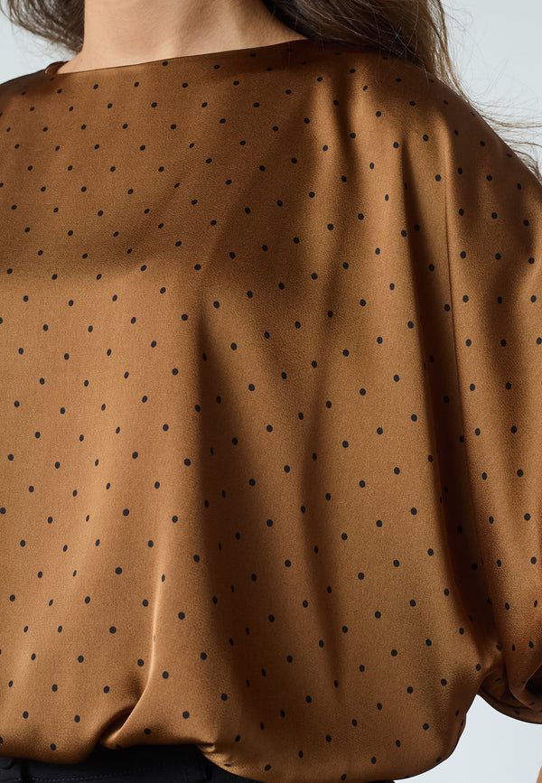 Gufo Top - Cognac/Dot