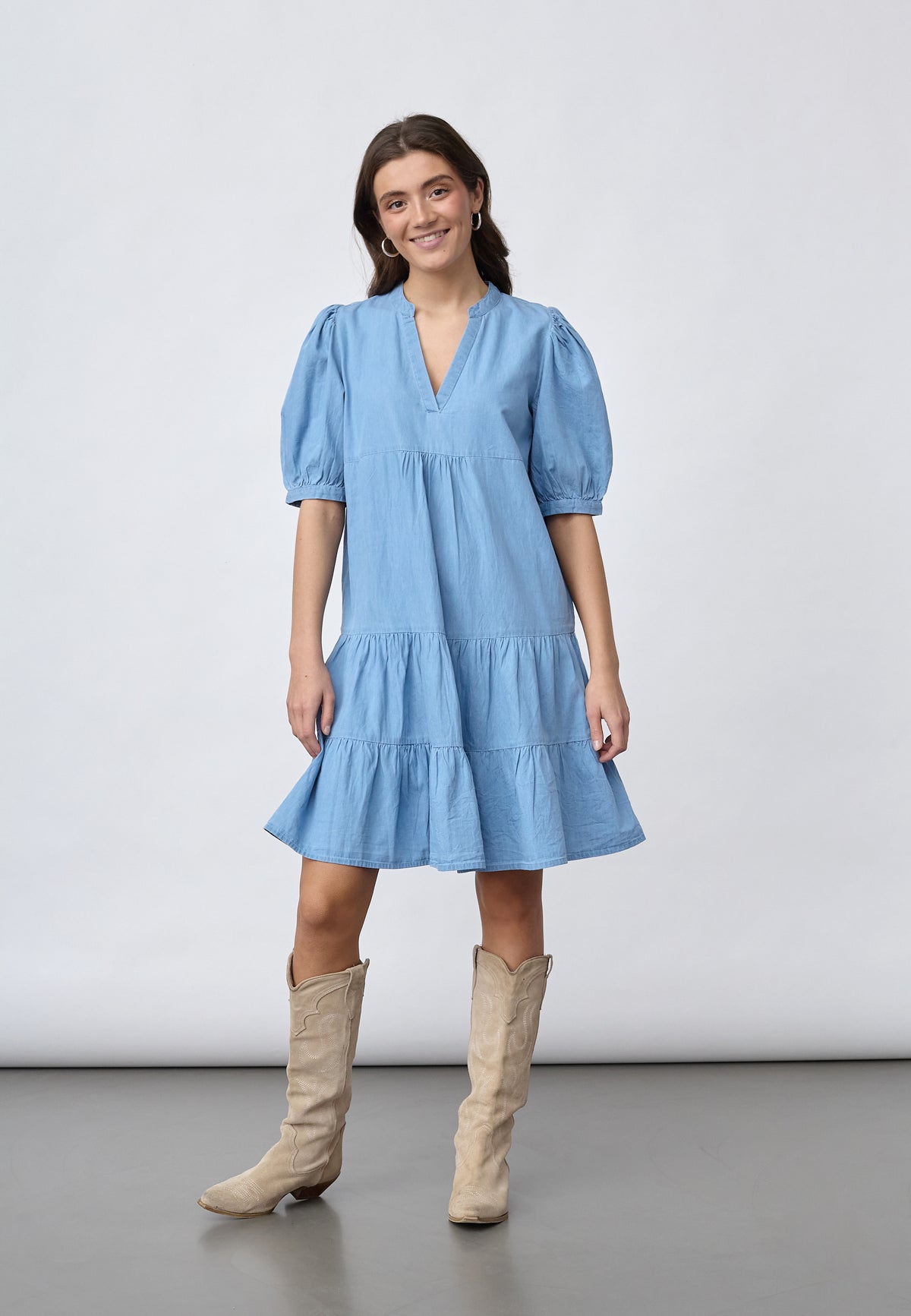 Inusa Dress - L. Blue Denim
