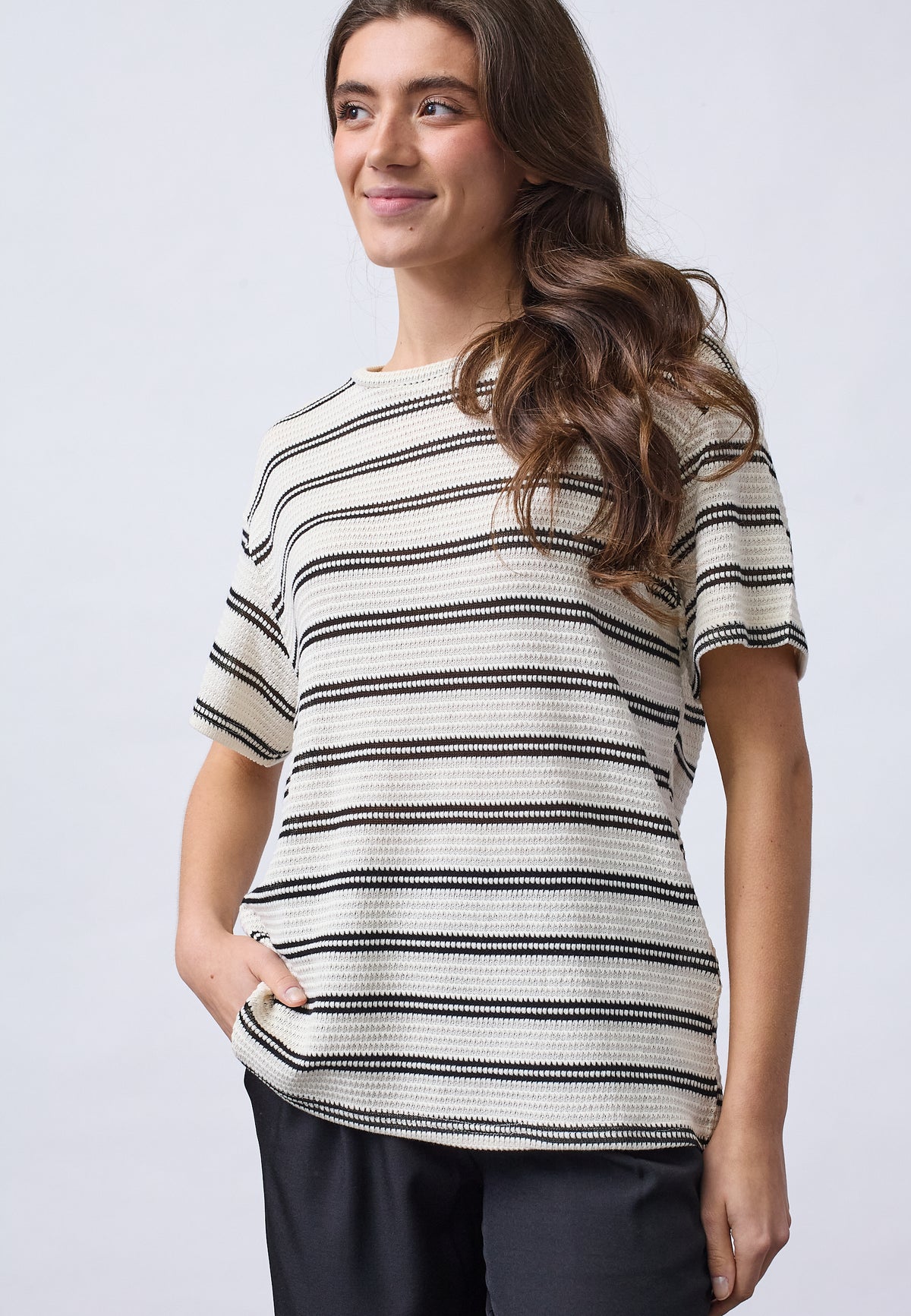 Veda Top - Cream Stripe