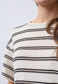 Veda Top - Cream Stripe