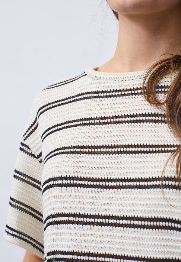 Veda Top - Cream Stripe