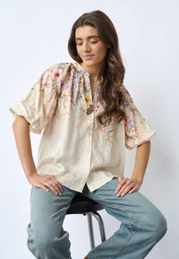 Elice Blouse - Flower Border