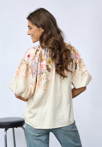Elice Blouse - Flower Border