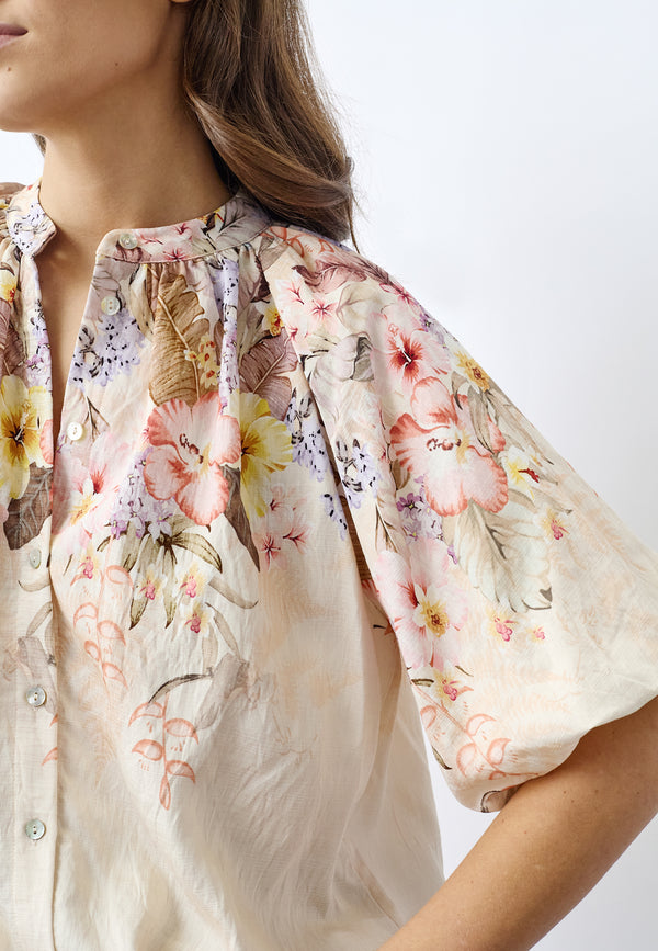 Elice Blouse - Flower Border