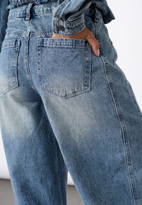 Fiora Barrel Jeans - Vintage Denim