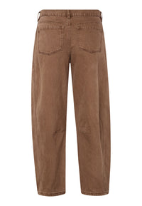 Fiora Barrel Jeans - Brown Wash