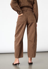 Fiora Barrel Jeans - Brown Wash