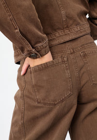 Fiora Barrel Jeans - Brown Wash