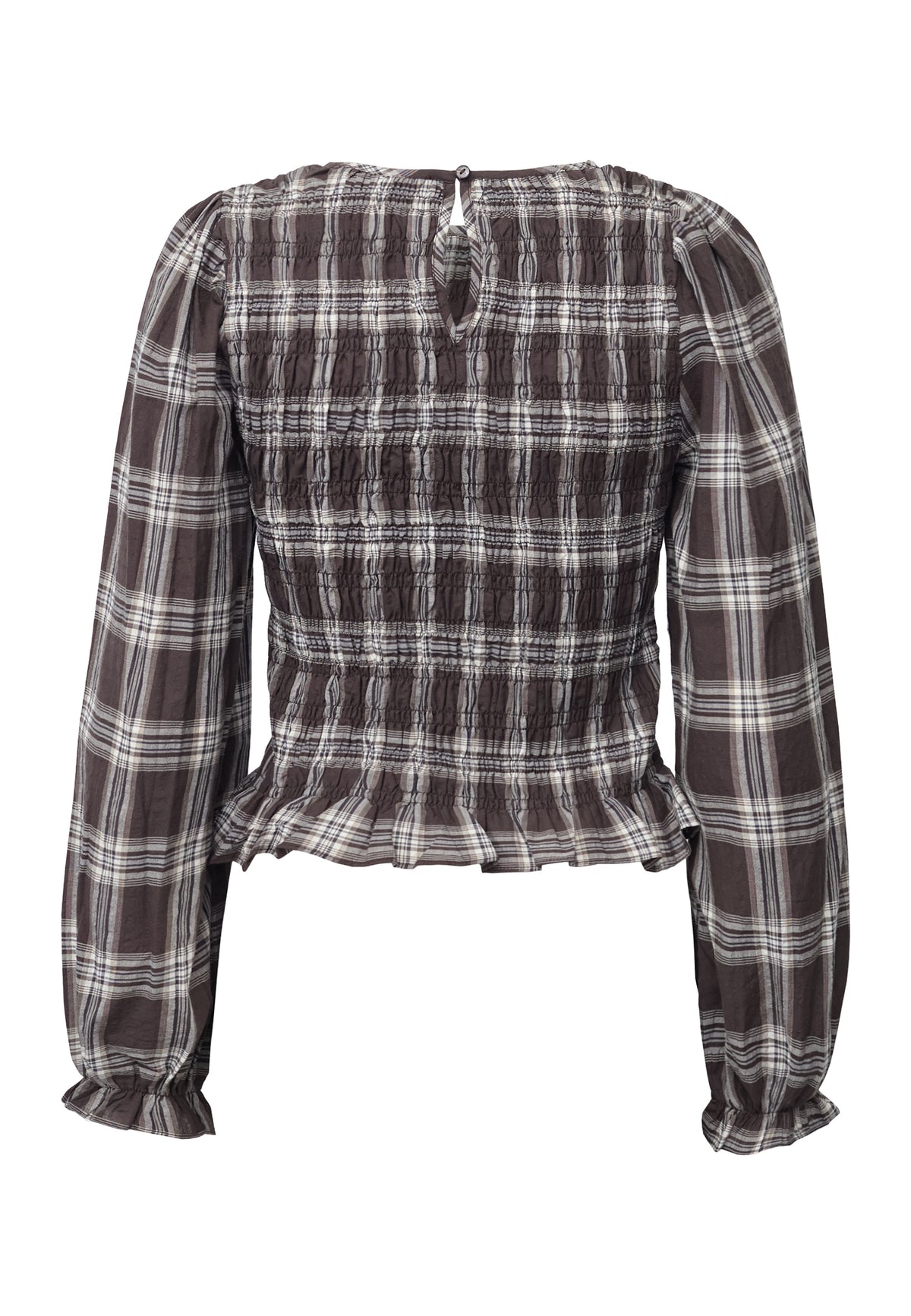 Nix Blouse - Brown Check