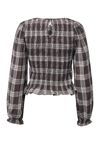 Nix Blouse - Brown Check