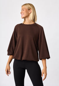 Veda Balloon Blouse - D. Chocolate