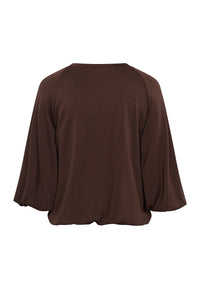 Veda Balloon Blouse - D. Chocolate