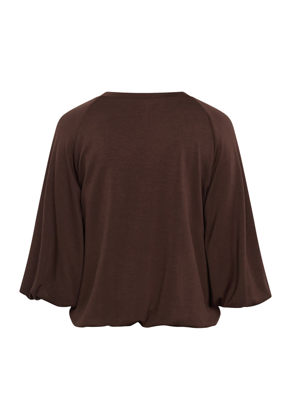 Veda Balloon Blouse - D. Chocolate