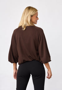 Veda Balloon Blouse - D. Chocolate