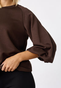Veda Balloon Blouse - D. Chocolate