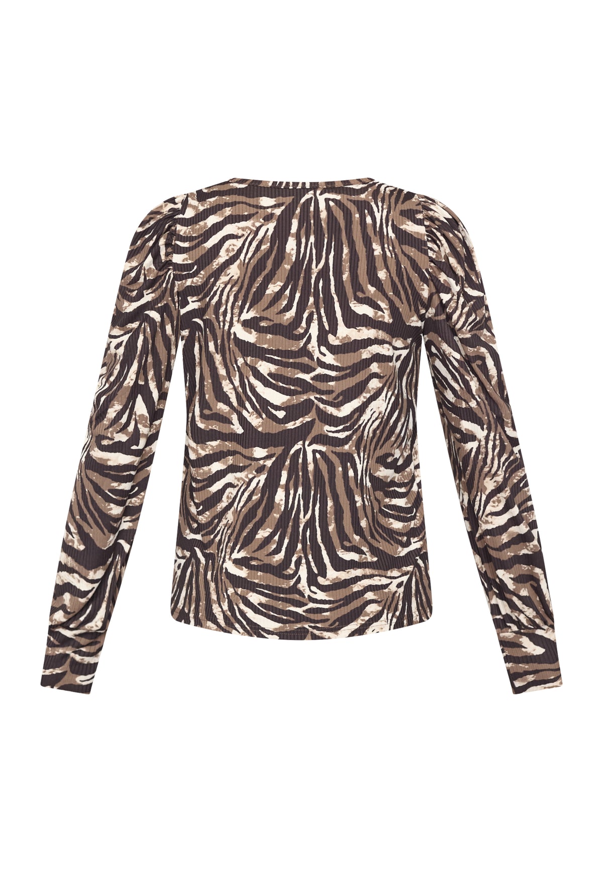 Vya V-Neck Top - Zebra