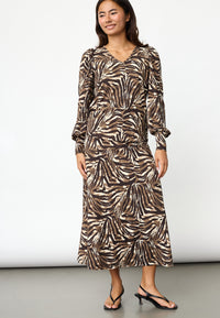 Vya V-Neck Top - Zebra