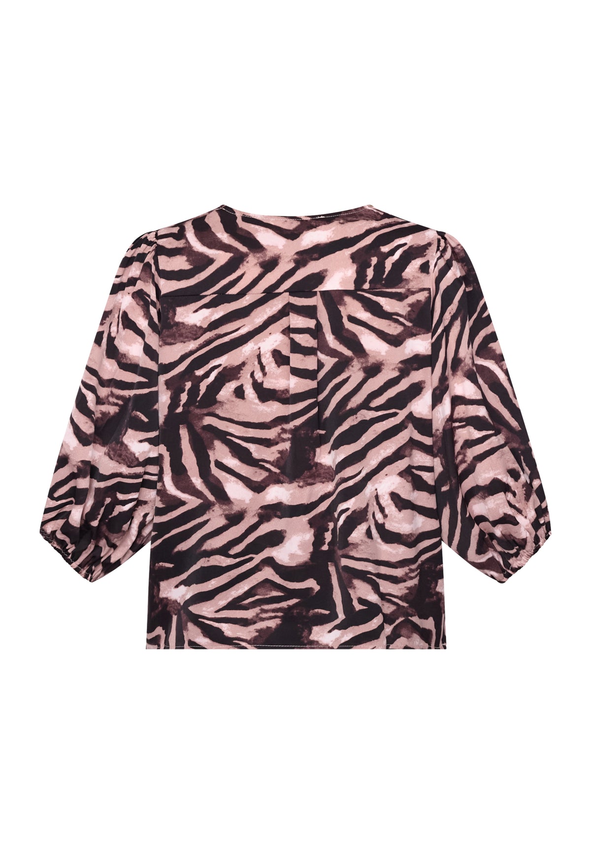 Ventia Blouse - Bordeaux/Zebra