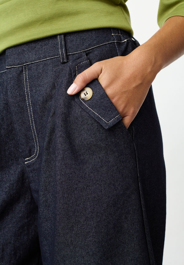 Edith Pant - Unwashed Denim