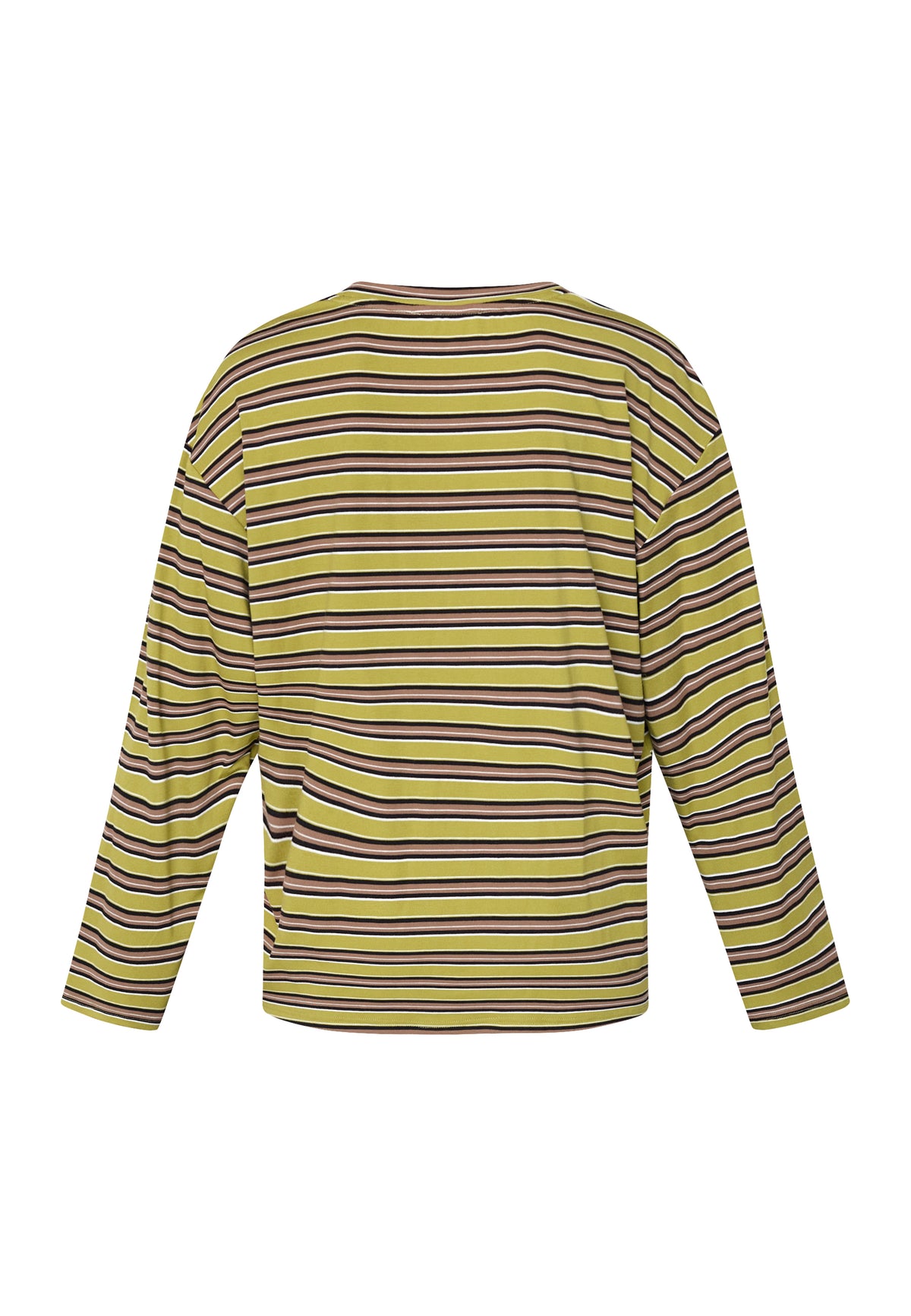 Esther Top - Moss/Brown Stripes