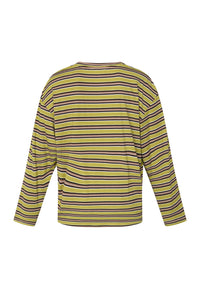 Esther Top - Moss/Brown Stripes