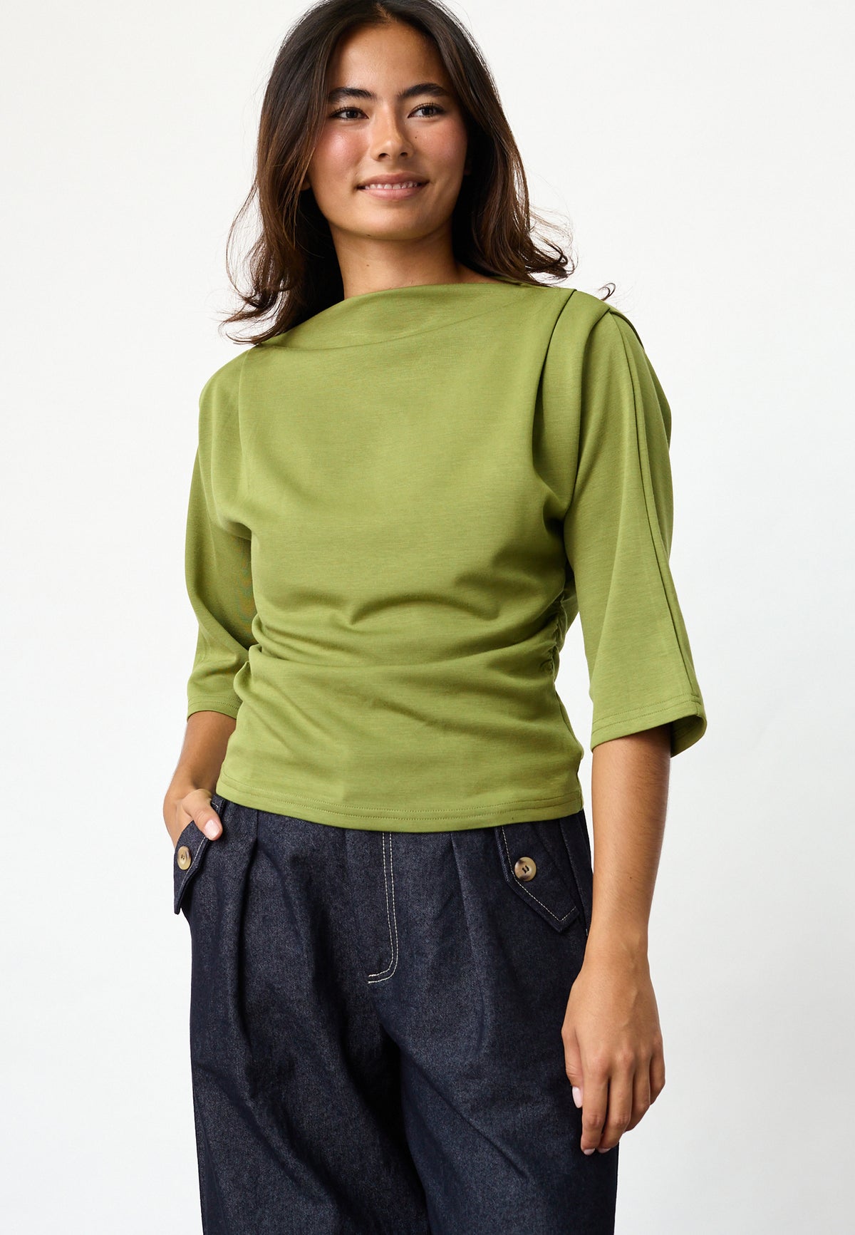Vedo Top - Green Olive