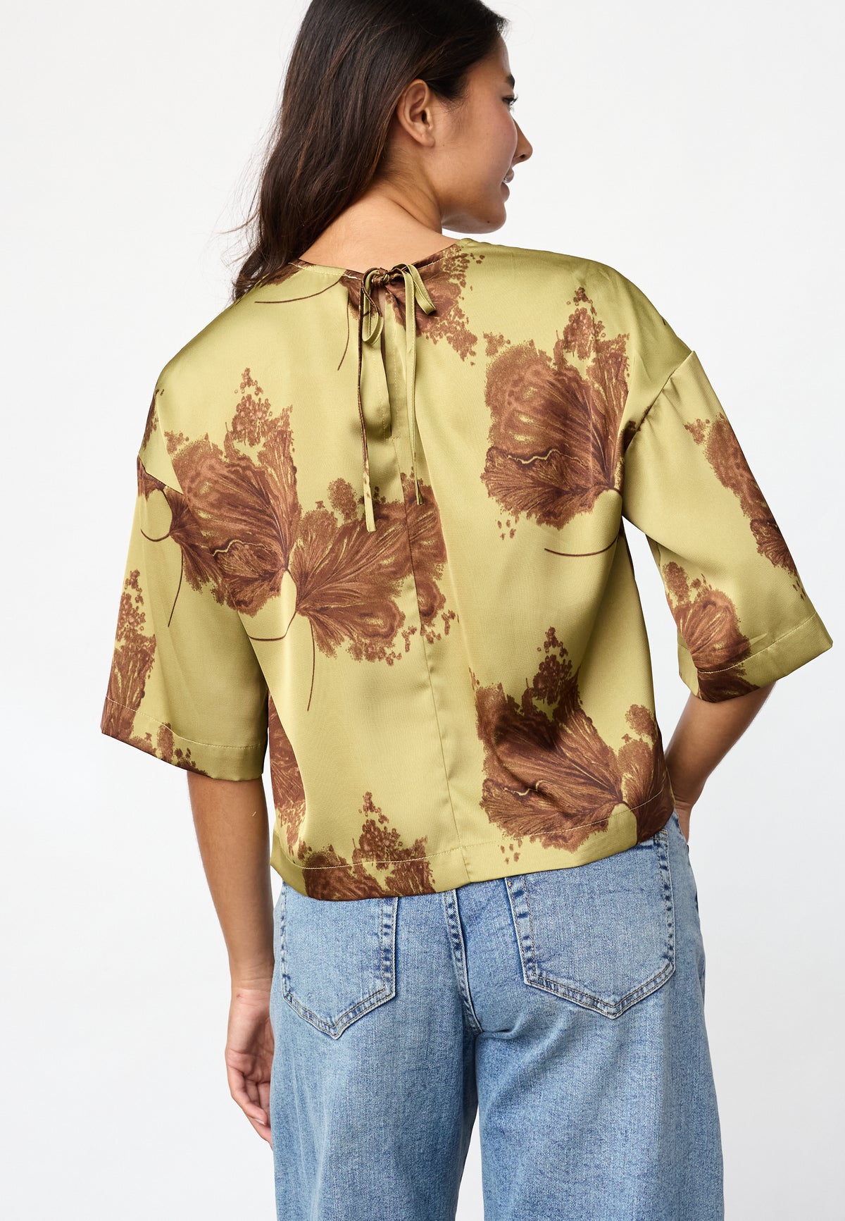 Vanessa Top - Green/Flower