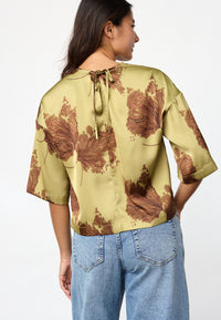 Vanessa Top - Green/Flower