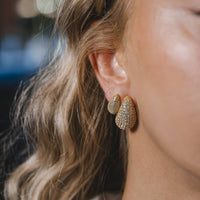 Corinne Crystal Small Earring - Gold