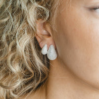 Corinne Crystal Small Earring - Silver