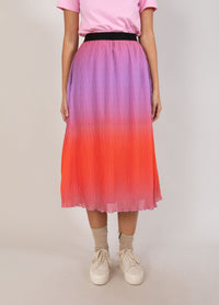 Coster Plissé Skirt Dip Dye