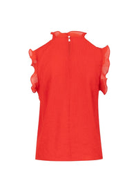 Top With Ruffels - Red