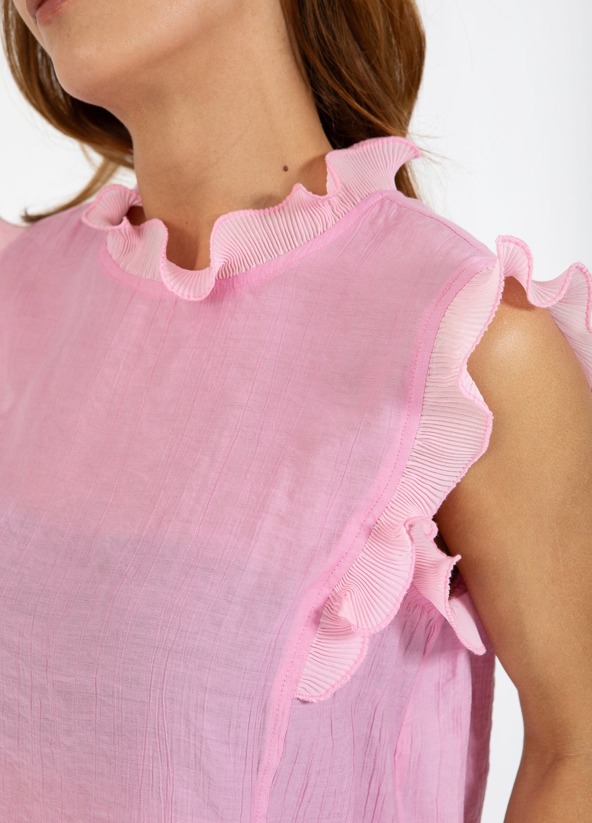 Top With Ruffels - Pink