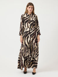 Savanna Dress - Brown/Graphic