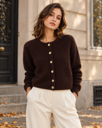 Tracy Mohair Cardigan - Dark Maroon
