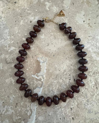 Arta Bead Necklace - Brown